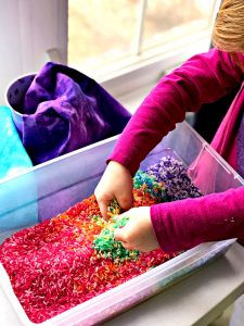 Rainbow Rice Recipe - How to Dye Rice for Sensory Play - Spirited and ...