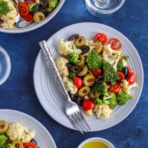 Broccoli Cauliflower Greek Salad