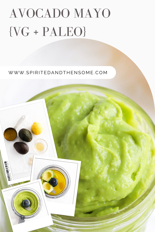 Pinterest Pin for Avocado Mayo {Egg-Free}.